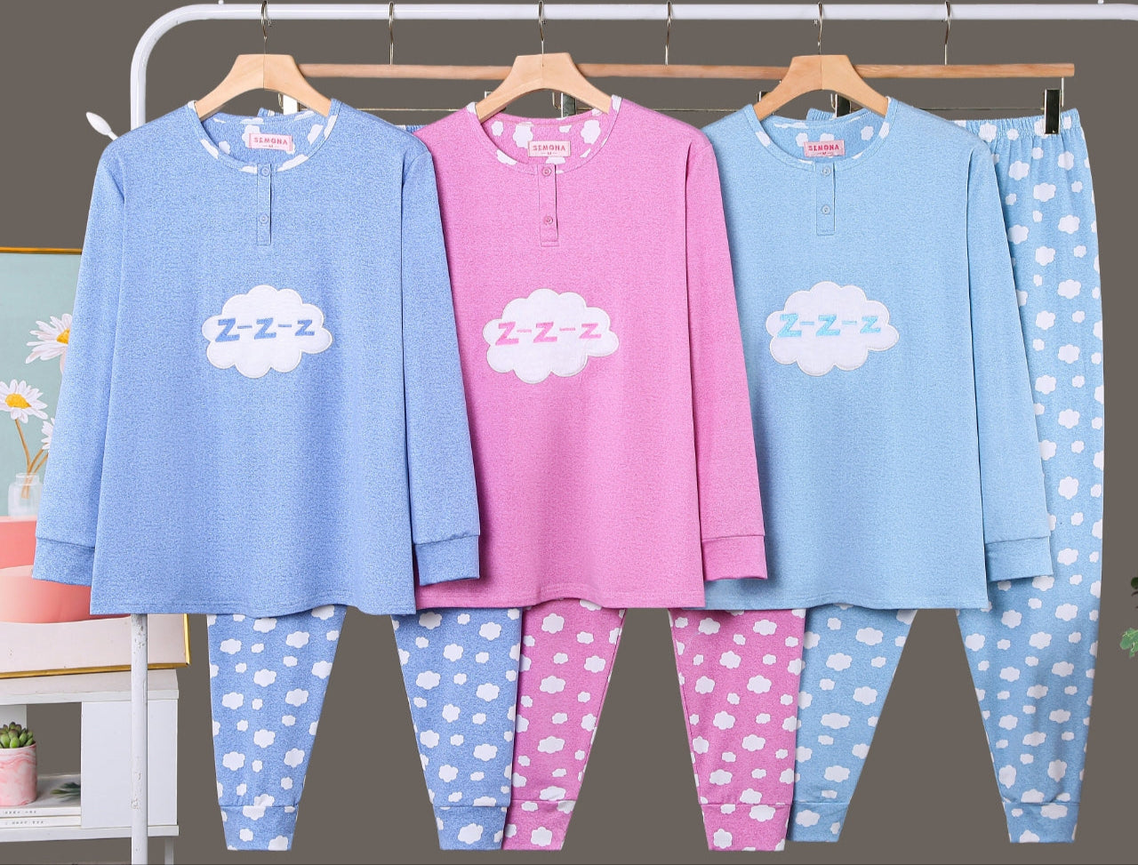 Pijama Invierno Con Felpa Largo LICRA 5031#