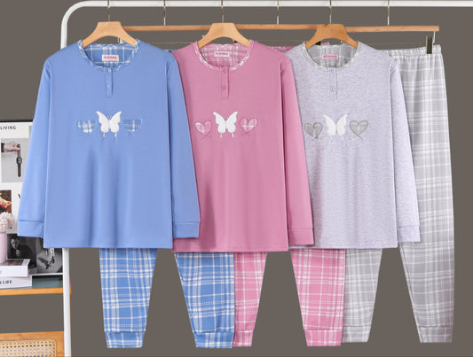 Pijama Invierno Con Felpa Largo 5006#