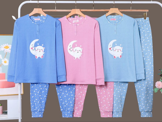 Pijama Invierno Con Felpa Largo LICRA 5023#