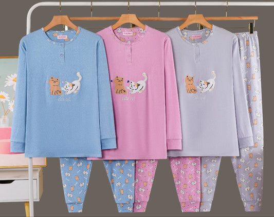 Pijama Invierno Con Felpa Largo LICRA 5027#
