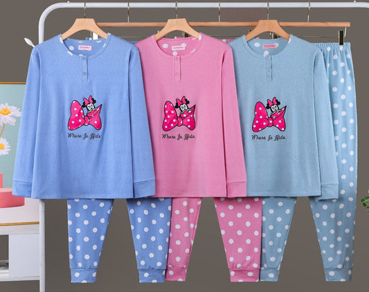 Pijama Invierno Con Felpa Largo LICRA 5030#