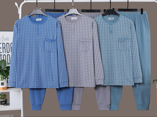 Pijama Hombre Con Felpa LICRA TALLA ESPECIAL 15 PCS 5038#
