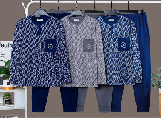 Pijama Hombre con Felpa LICRA 15PCS 5039#
