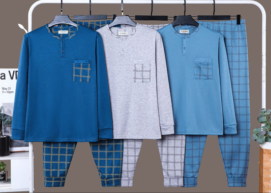 Pijama Hombre con Felpa 15PCS 5043#