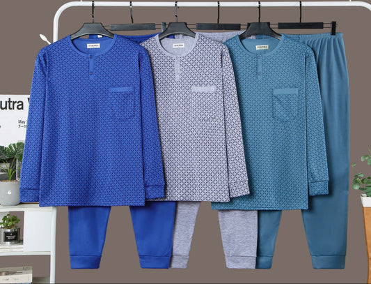 Pijama Hombre Con Felpa LICRA TALLA ESPECIAL 15 PCS 5035#