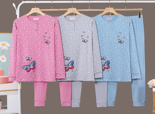 Pijama Invierno Con Felpa Largo LICRA 5057#