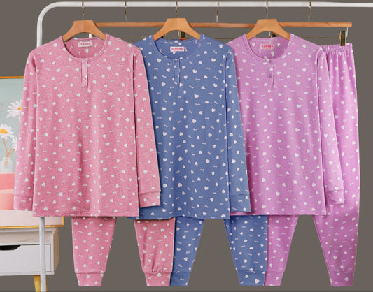 Pijama Invierno Con Felpa Largo LICRA 5066#