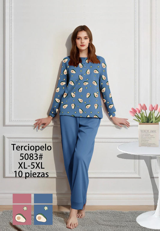 Pijama Mujer Terciopelo TALLA ESPECIAL 10PCS 5083#