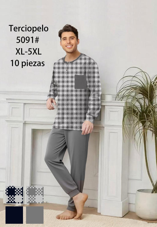 Pijama Hombre Terciopelo 10PCS 5091#